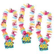 three Hawaiian Flower garlands, drawing