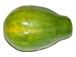 green fruit on a white background