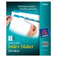 Avery 8 Tab Clear Label Dividers Template
