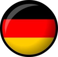 Germany Flag, colored round button