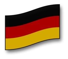 germany flag on a black background