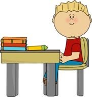 School Desk Clip Art