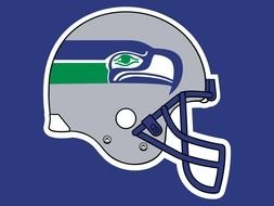 Trojan helmet logo on a blue background