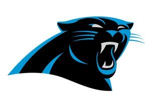 black Carolina Panthers Logo drawing