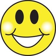 Smiling face with the big cheeks clipart