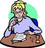 Student Taking Test Clip Art N3