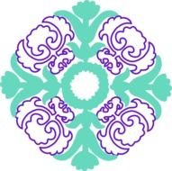 Purple Damask Clip Art