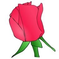 nice Rose Flower Clip Art drawing