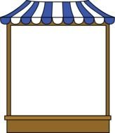Circus Tent Border blue drawing