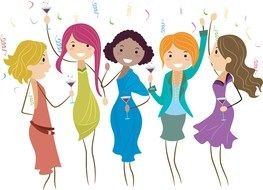 painted girls at the party