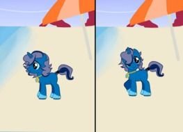 cartoon blue pony