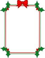 Christmas Bow on a frame as a graphic illustration