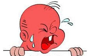 red Baby Crying Clip Art drawing