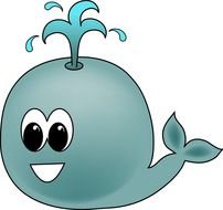 Cartoon Whale Clip Art drawing