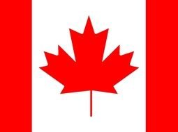 red and white Canada flag