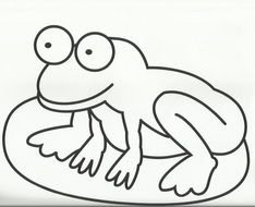 big frog in graphic representation