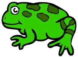 children's drawing spotted frog