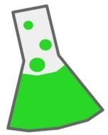 Flask green drawing