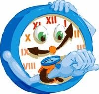 Time Clock Cartoon drawing