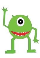 monster drawing with one eye