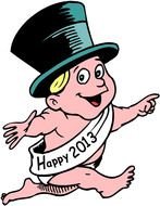 Happy New Year 2013 as a graphic illustration
