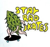 stay rad skates drawing