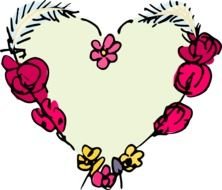 Clip art of February heart