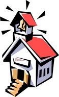 house with a bell as a graphic image
