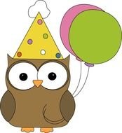 Party Owl Clip Art N2
