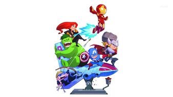 Clip art of cartoon Avengers characters