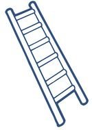 wooden staircase as a graphic illustration