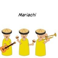Clip art of Cartoon Mariachi Band