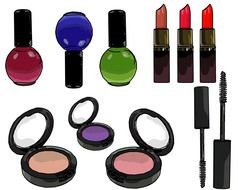 variety of makeup as a graphic image
