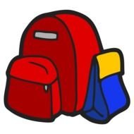 red Backpack, Clip Art