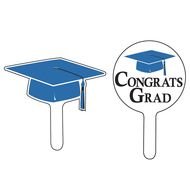 Clip art of Graduation blue caps