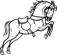 Horse Outline Clip Art N2