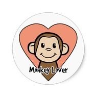 Cute Cartoon Monkey Love