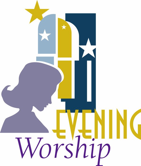 Clip art of Evening Worship Service