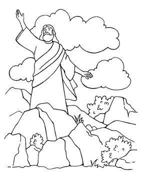 Jesus Wilderness Temptation Coloring Page