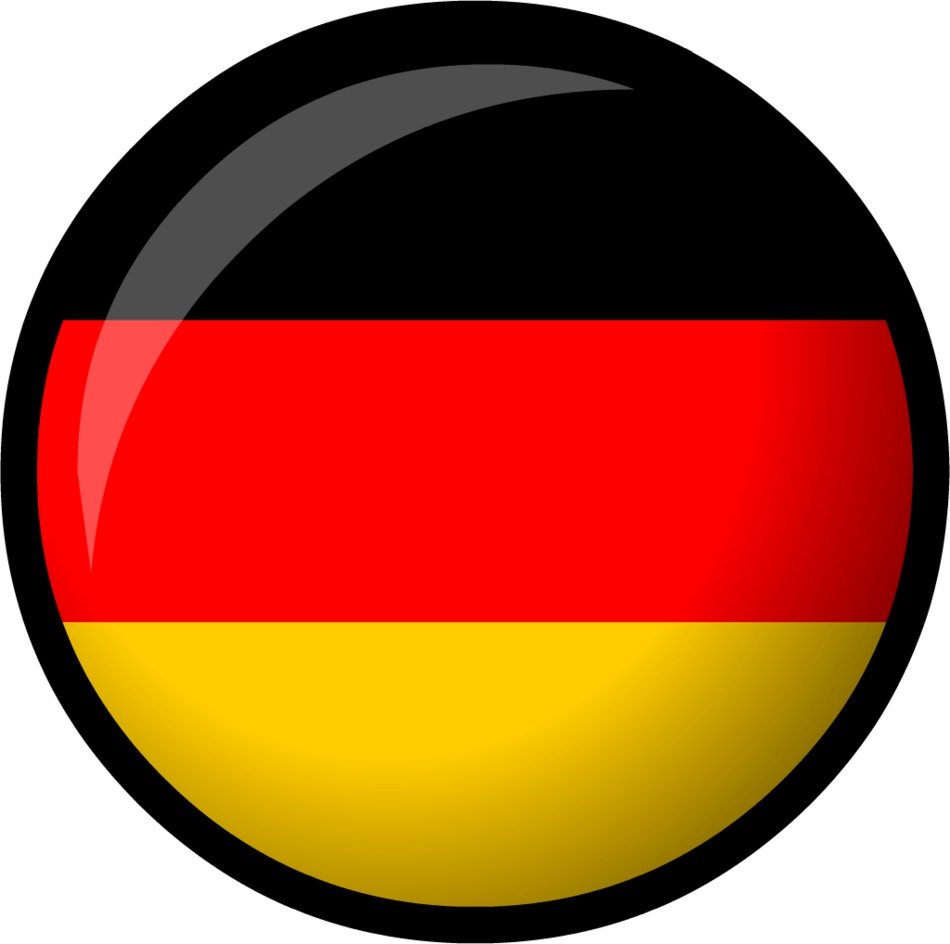 Germany Flag, colored round button