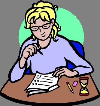 Student Taking Test Clip Art N3