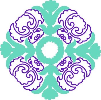 Purple Damask Clip Art