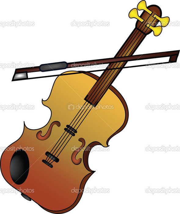Cartoon Violin Clip Art N2
