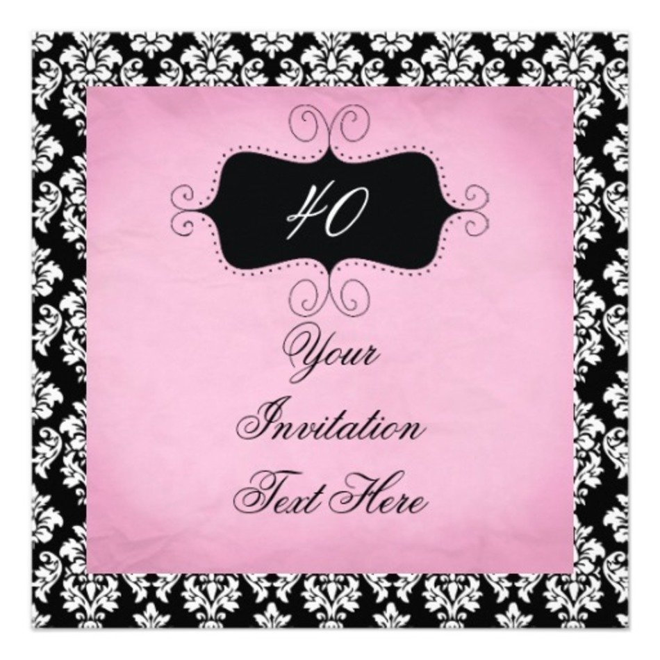 40th Birthday Invitations