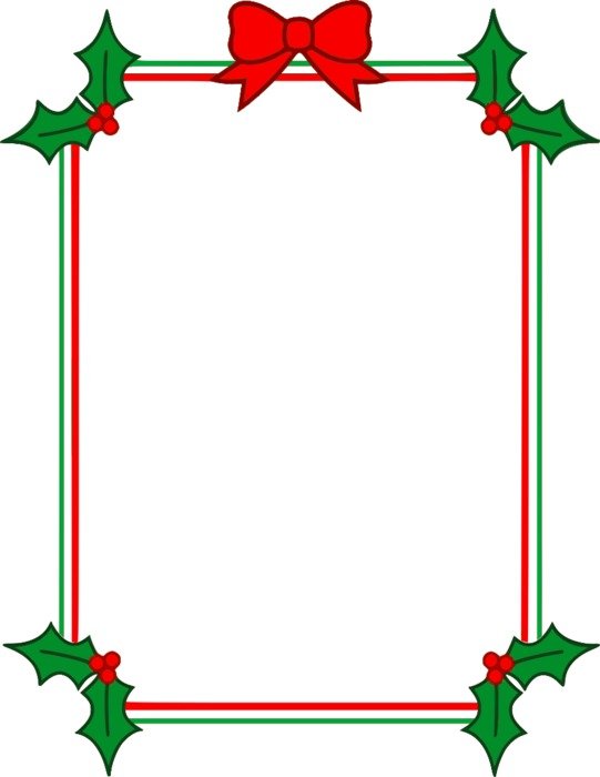 Christmas Bow on a frame as a graphic illustration