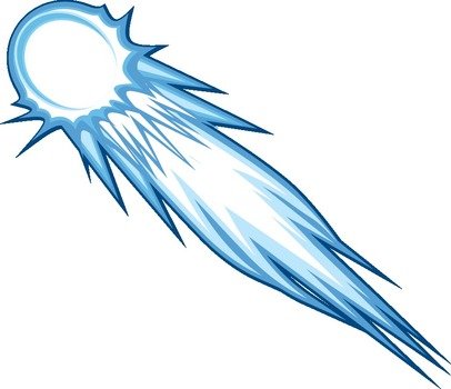 painted blue comet