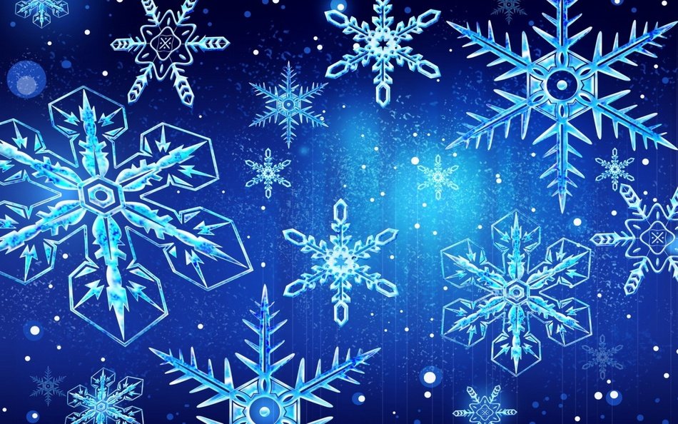 drawn snowflakes on a background of the starry sky