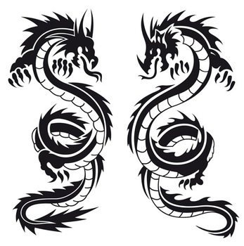 Dragon Tattoo Design Template