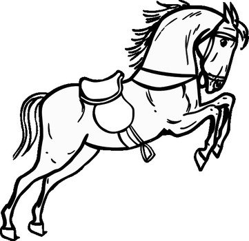 Horse Outline Clip Art N2