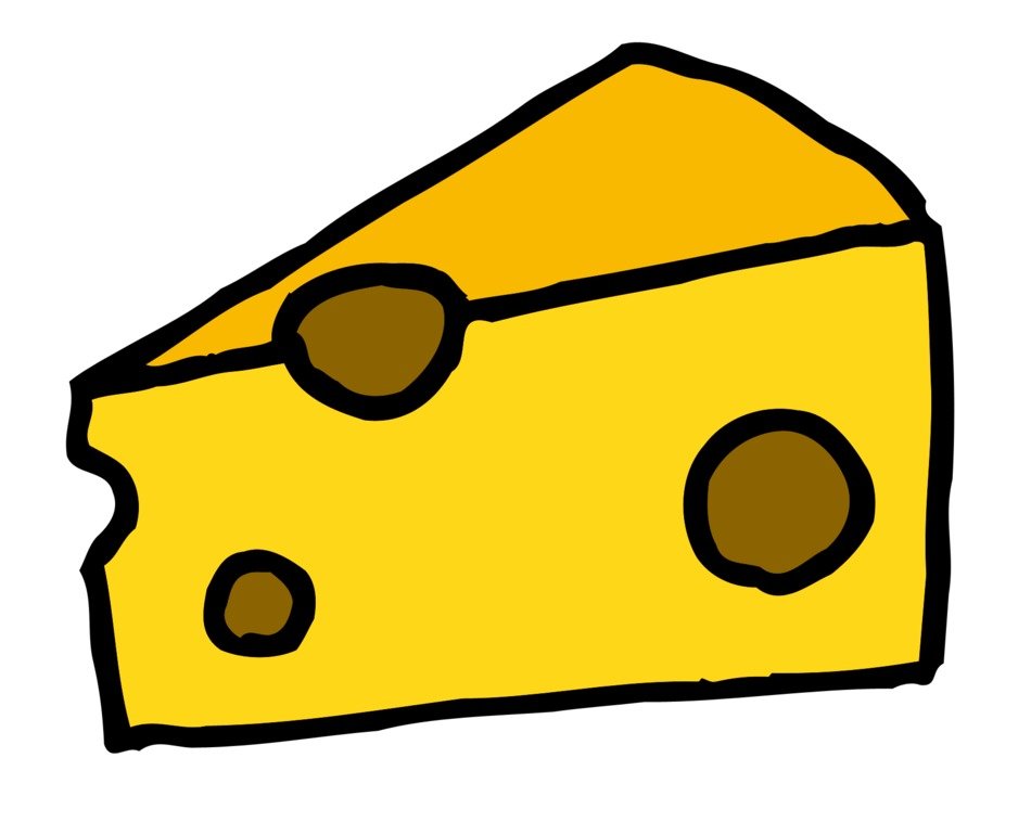 isolated cartoon cheese